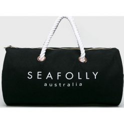 Seafolly - Torebka. Czarne torebki klasyczne damskie Seafolly, z nadrukiem, z bawełny, casualowe, duże. W wyprzedaży za 139,90 zł.