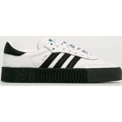 Adidas Originals - Buty skórzane Sambarose W. Białe buty sportowe damskie adidas Originals, ze skóry. Za 399,90 zł.