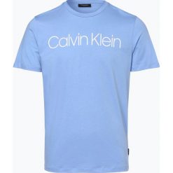 Calvin Klein - T-shirt męski, niebieski. Pomarańczowe t-shirty męskie marki Calvin Klein, l, z bawełny, z okrągłym kołnierzem. Za 179,95 zł.