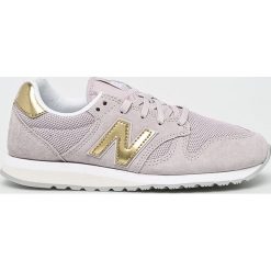 New Balance - Buty WL520GDC. Fioletowe buty sportowe damskie New Balance, bez wzorów, ze skóry, sportowe. W wyprzedaży za 269,90 zł.