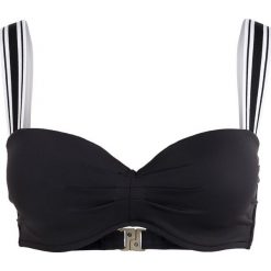 Stroje dwuczęściowe damskie: Beachlife BANDEAU STRIPED STRAP Góra od bikini black
