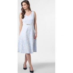 Comma - Sukienka damska, niebieski. Niebieskie sukienki damskie comma, bez wzorów, eleganckie, bez kołnierzyka, bez rękawów. Za 649,95 zł.