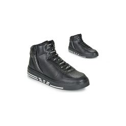 Buty Emporio Armani X4Z083-XM052-R124. Czarne trampki męskie Emporio Armani, bez wzorów, bez zapięcia. Za 989,00 zł.