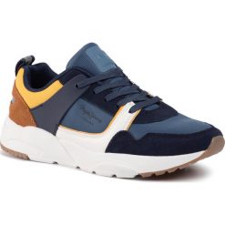 Sneakersy PEPE JEANS - David Combi PBS30417 Navy 595. Niebieskie trampki chłopięce Pepe Jeans, na sznurówki. W wyprzedaży za 189,00 zł.