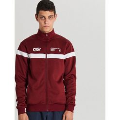 Bluza track jacket - Bordowy. Czerwone bluzy męskie Cropp, s, bez wzorów, bez kołnierzyka, bez rękawów, bez kaptura. Za 99,99 zł.