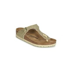 Japonki Birkenstock GIZEH. Żółte klapki damskie Birkenstock, bez wzorów, bez obcasa. W wyprzedaży za 230,30 zł.