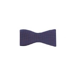 Granatowa mucha wiązana w biało-czerwone kwadraty W96. Czerwone muszki męskie Modini Moda Męska, na co dzień, bez wzorów, z tkaniny, eleganckie. Za 67,50 zł.