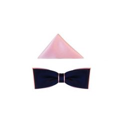 Granatowo-jasnoróżowa mucha męska slim B23. Różowe muszki męskie Modini Moda Męska, na co dzień, bez wzorów, z tkaniny, eleganckie. Za 45,00 zł.