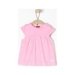 S.Oliver T-Shirt Dziewczęcy 86, Różowy. Różowe bluzki dziewczęce marki S.Oliver, z falbankami, z krótkim rękawem. Za 60,00 zł.