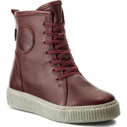 Buty zimowe damskie: Botki NAGABA – 393 Bordo