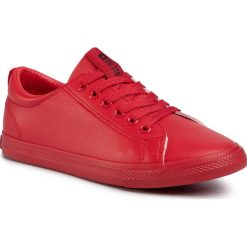 Tenisówki BIG STAR - DD274686 Red 1. Czerwone półbuty damskie BIG STAR, bez wzorów, z gumy, retro, bez obcasa, na płaskiej podeszwie, bez zapięcia. Za 135,00 zł.