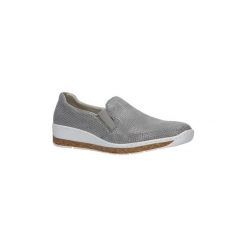 Półbuty Rieker Szare półbuty slip on 59766-42. Czarne trampki damskie slip on marki Rieker, z materiału. Za 198,99 zł.