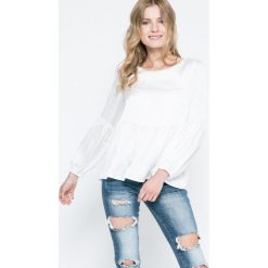 Answear - Bluzka Blossom Mood. Białe bluzki damskie ANSWEAR, s, bez wzorów, z poliesteru, casualowe, z okrągłym kołnierzem, bez rękawów. W wyprzedaży za 69,90 zł.