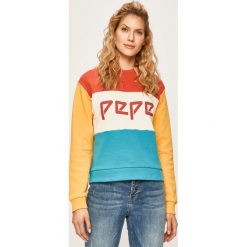 Pepe Jeans - Bluza Primrose. Czerwone bluzy damskie Pepe Jeans, s, z nadrukiem, z bawełny, bez rękawów, bez kaptura. W wyprzedaży za 239,90 zł.
