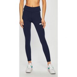 New Balance - Legginsy. Niebieskie spodnie damskie New Balance, s, bez wzorów, z elastanu. W wyprzedaży za 179,90 zł.
