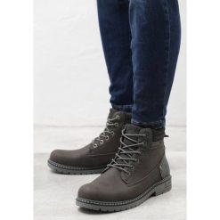 Szare Trapery Reward. Szare buty trekkingowe męskie Born2be, na zimę, z materiału, na sznurówki. Za 129,99 zł.
