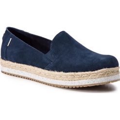 Espadryle TOMS - Palma 10013394 Navy. Niebieskie espadryle damskie marki Toms, bez wzorów, ze skóry, bez obcasa, na płaskiej podeszwie. Za 359,00 zł.