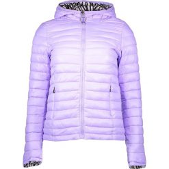 Kurtka dwustronna w kolorze fioletowo-czarno-białym. Czarne kurtki damskie marki Cashmere & Jackets, s, bez wzorów, bez kaptura. W wyprzedaży za 200,95 zł.