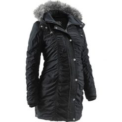 Zimowa kurtka ciążowa bonprix czarny. Czarne kurtki damskie bonprix, na zimę, bez wzorów, bez kaptura. Za 249,99 zł.