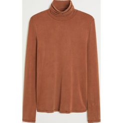 Mango - Longsleeve Close. Białe bluzki damskie Mango, m, bez wzorów, z elastanu, z golfem. W wyprzedaży za 59,90 zł.