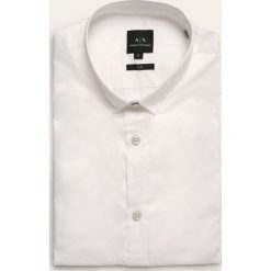 Armani Exchange - Koszula. Białe koszule męskie Armani Exchange, xl, bez wzorów, z bawełny, eleganckie, z klasycznym kołnierzykiem, z długim rękawem. W wyprzedaży za 299,90 zł.