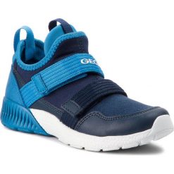 Sneakersy GEOX - J Sveth B. C J846PC 0AU15 C0693 S Navy/Lt Blue. Niebieskie trampki chłopięce Geox, bez wzorów, ze skóry ekologicznej, bez zapięcia. W wyprzedaży za 199,00 zł.