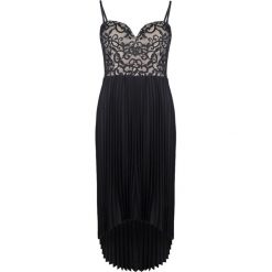 Guess Sukienka. Sukienki damskie Guess, z aplikacjami, z tkaniny, bez kołnierzyka, bez rękawów, dopasowane. Za 199,00 zł.