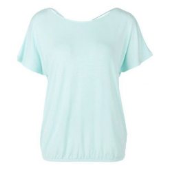 S.Oliver T-Shirt Damski 36 Turkusowy. Niebieskie koszulki damskie S.Oliver, s, bez wzorów, eleganckie, bez kołnierzyka. W wyprzedaży za 48,00 zł.