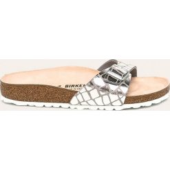 Birkenstock - Klapki Madrid BS. Szare klapki damskie Birkenstock, bez wzorów, z gumy, bez obcasa, na obcasie. Za 269,90 zł.