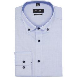 Koszula bexley 2673 długi rękaw custom fit niebieski. Niebieskie koszule męskie Recman, m, bez wzorów, bez kołnierzyka, z długim rękawem. Za 95,99 zł.