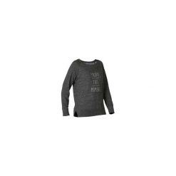 Koszulka długi rękaw Gym & Pilates 500 damska. Szare koszulki damskie DOMYOS, xl, bez wzorów, z elastanu, bez kołnierzyka, z długim rękawem. Za 44,99 zł.