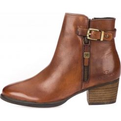 Tom Tailor Botki damskie 7999402 40 brązowe. Pomarańczowe botki damskie Tom Tailor, eleganckie, bez obcasa, bez zapięcia. Za 439,00 zł.