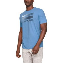 Under Armour Team Issue Wordmark Koszulka Niebieski. Niebieskie podkoszulki męskie Under Armour, m, z nadrukiem, z bawełny, bez kołnierzyka, krótkie. Za 128,95 zł.