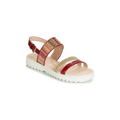 Sandały Dziecko Geox J SANDAL CORALIE GIR. Czerwone sandały dziewczęce Geox, bez zapięcia. Za 216,80 zł.