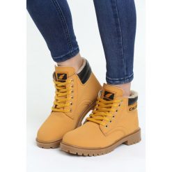 Camelowe Traperki Will Glow. Brązowe buty zimowe damskie Born2be, z tworzywa sztucznego, na obcasie. Za 79,99 zł.