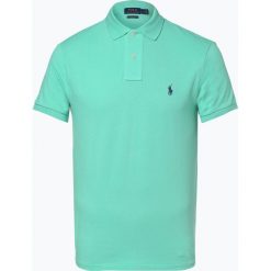 Polo Ralph Lauren - Męska koszulka polo – Custom Slim Fit, zielony. Zielone koszulki męskie Polo Ralph Lauren, s, z haftami, z bawełny, bez rękawów. Za 449,95 zł.