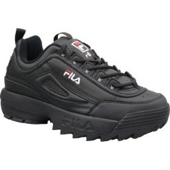 Fila Disruptor Low 1010262-12V. Czarne buty sportowe damskie Fila, ze skóry, bez zapięcia. W wyprzedaży za 449,99 zł.
