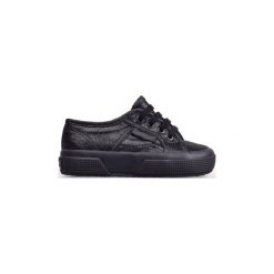 Buty Superga Lamej Total Black. Czarne trampki i tenisówki damskie Superga, bez wzorów, bez zapięcia. Za 121,31 zł.
