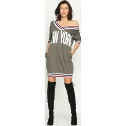 Bluzy damskie: Khaki Bluza New York