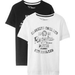 T-shirt chłopięcy (2 szt.) bonprix czarny + biały. Czarne t-shirty chłopięce bonprix, z nadrukiem, bez rękawów. Za 35,98 zł.
