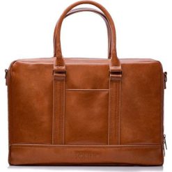 Elegancka Męska torba ze skóry na ramię RUSSEL brązowa Vintage. Pomarańczowe torby męskie skórzane Solier, w paski, ze skóry, eleganckie, na ramię. Za 499,00 zł.