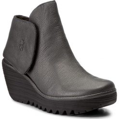 Botki FLY LONDON - Yogi P500046027 Graphite. Szare botki damskie na obcasie marki Fly London, z materiału. W wyprzedaży za 309,00 zł.