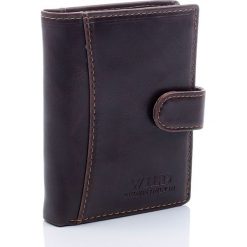 Portfel męski Wild things Brązowy. Brązowe portfele męskie marki Wild, ze skóry. Za 49,90 zł.