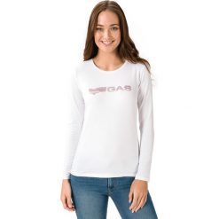 GAS Girl Koszulka Biały. Białe koszulki damskie Gas, l, z aplikacjami, z elastanu, bez kołnierzyka. Za 204,95 zł.