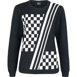 Pussy Deluxe Checkered Knit Pullover Bluza damska czarny/biały. Białe bluzy rozpinane damskie Pussy Deluxe, xs, z dzianiny. Za 164,90 zł.