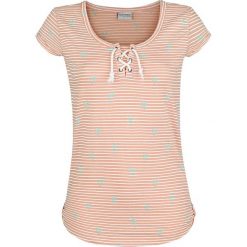 Bluzki damskie: Stitch and Soul Stripes Koszulka damska żółto-pomarańczowy (Apricot)