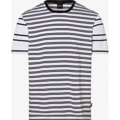 BOSS - T-shirt męski – Tiburt 158, biały. Białe t-shirty męskie Boss, xl, w paski, bez kołnierzyka. Za 349,95 zł.