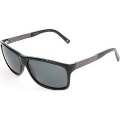 Męskie okulary przeciwsłoneczne w kolorze czarno-szarym. Szare okulary przeciwsłoneczne męskie marki Polaroid, z tworzywa sztucznego. W wyprzedaży za 94,95 zł.