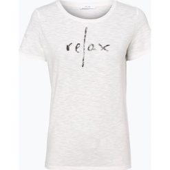 Opus - T-shirt damski – Selanda print, beżowy. Brązowe t-shirty damskie Opus, bez wzorów, bez kołnierzyka. Za 99,95 zł.