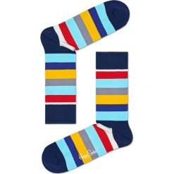 Happy Socks - Skarpety Stripe. Szare skarpetki męskie marki Happy Socks, z bawełny. W wyprzedaży za 29,90 zł.